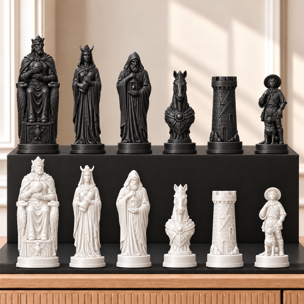 Tarot – thematisches Schachfigurenset mit 32 Figuren – Ansicht 11