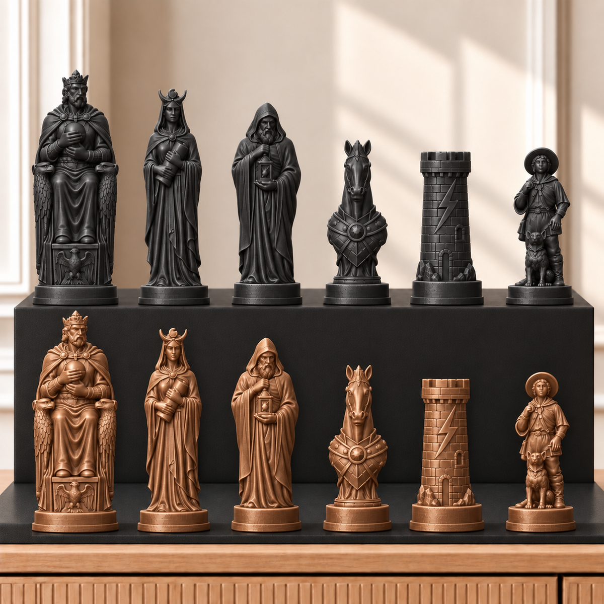 Tarot – thematisches Schachfigurenset mit 32 Figuren – Ansicht 12
