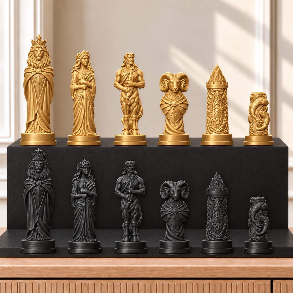 Sternzeichen – thematisches Schachfigurenset mit 32 Figuren – Ansicht 5