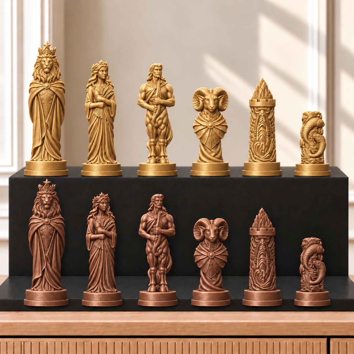 Sternzeichen – thematisches Schachfigurenset mit 32 Figuren – Ansicht 7