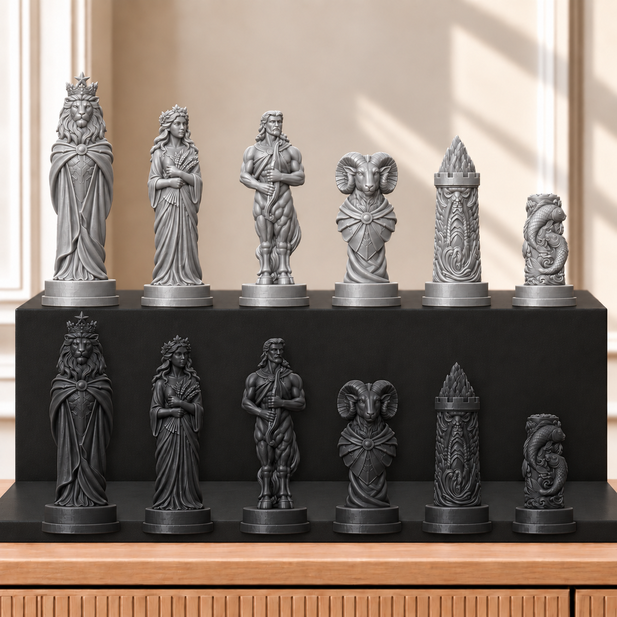 Sternzeichen – thematisches Schachfigurenset mit 32 Figuren – Ansicht 8