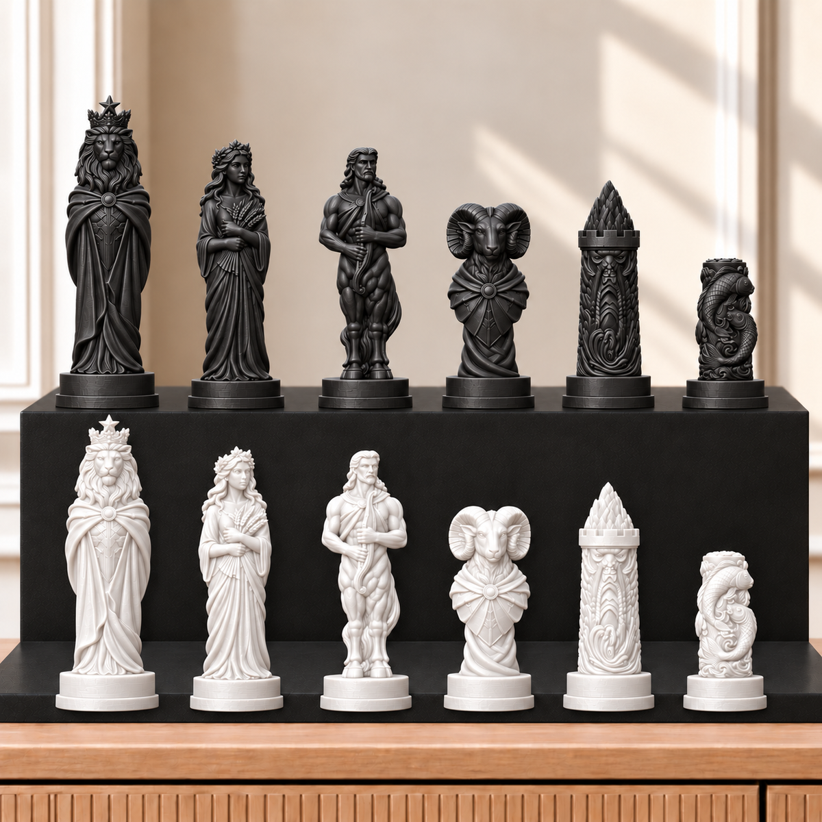 Sternzeichen – thematisches Schachfigurenset mit 32 Figuren – Ansicht 11