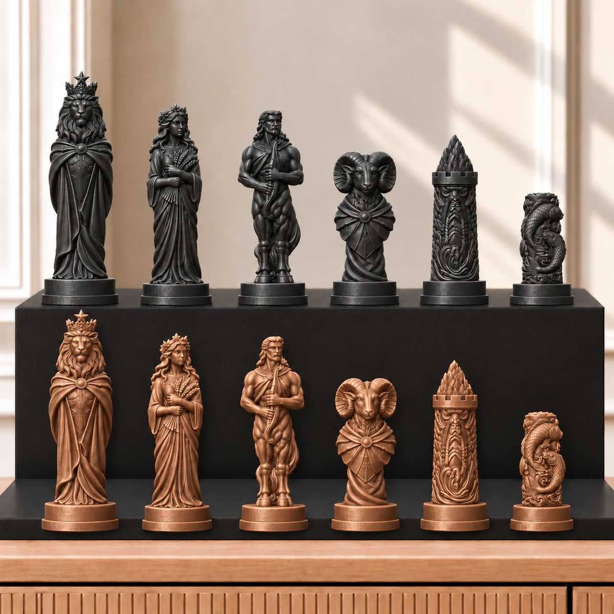 Sternzeichen – thematisches Schachfigurenset mit 32 Figuren – Ansicht 12