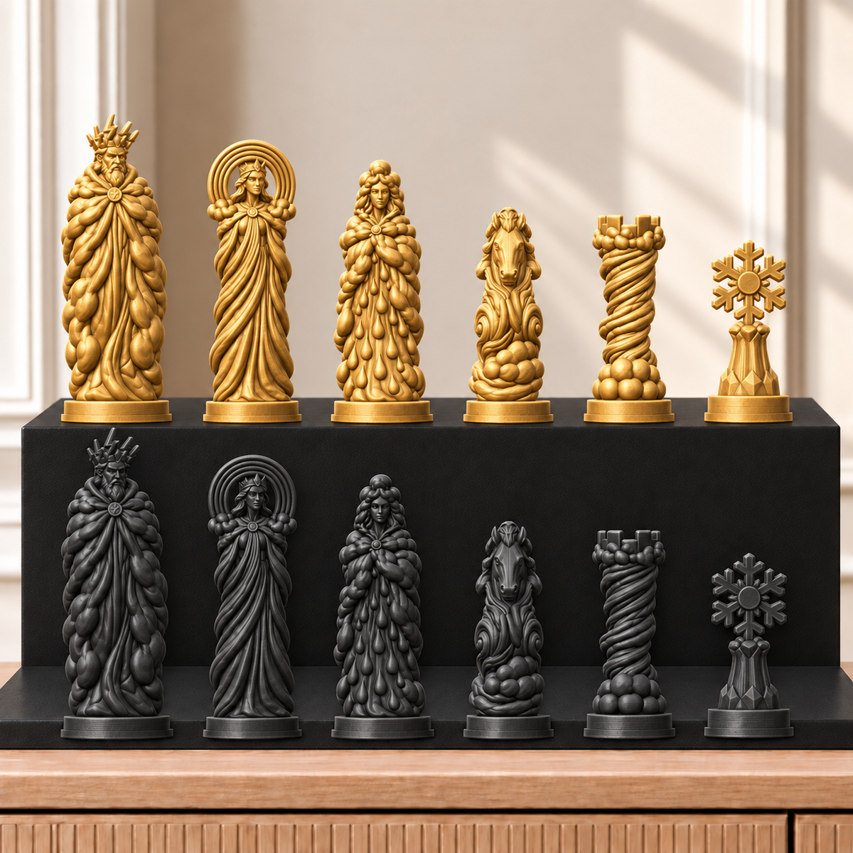Wetter – thematisches Schachfigurenset mit 32 Figuren – Ansicht 5