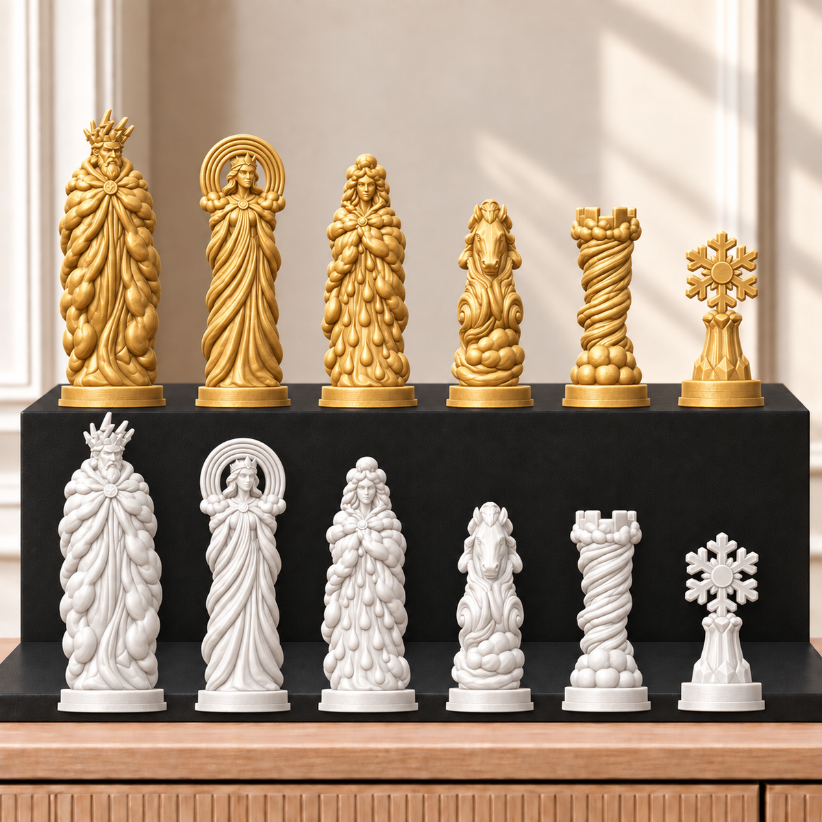 Wetter – thematisches Schachfigurenset mit 32 Figuren – Ansicht 6