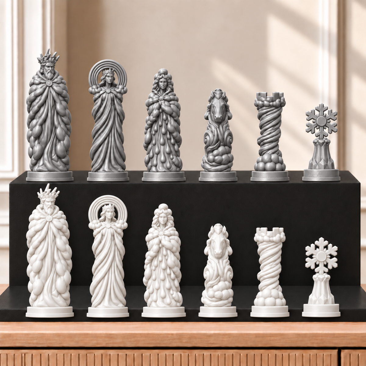 Wetter – thematisches Schachfigurenset mit 32 Figuren – Ansicht 9