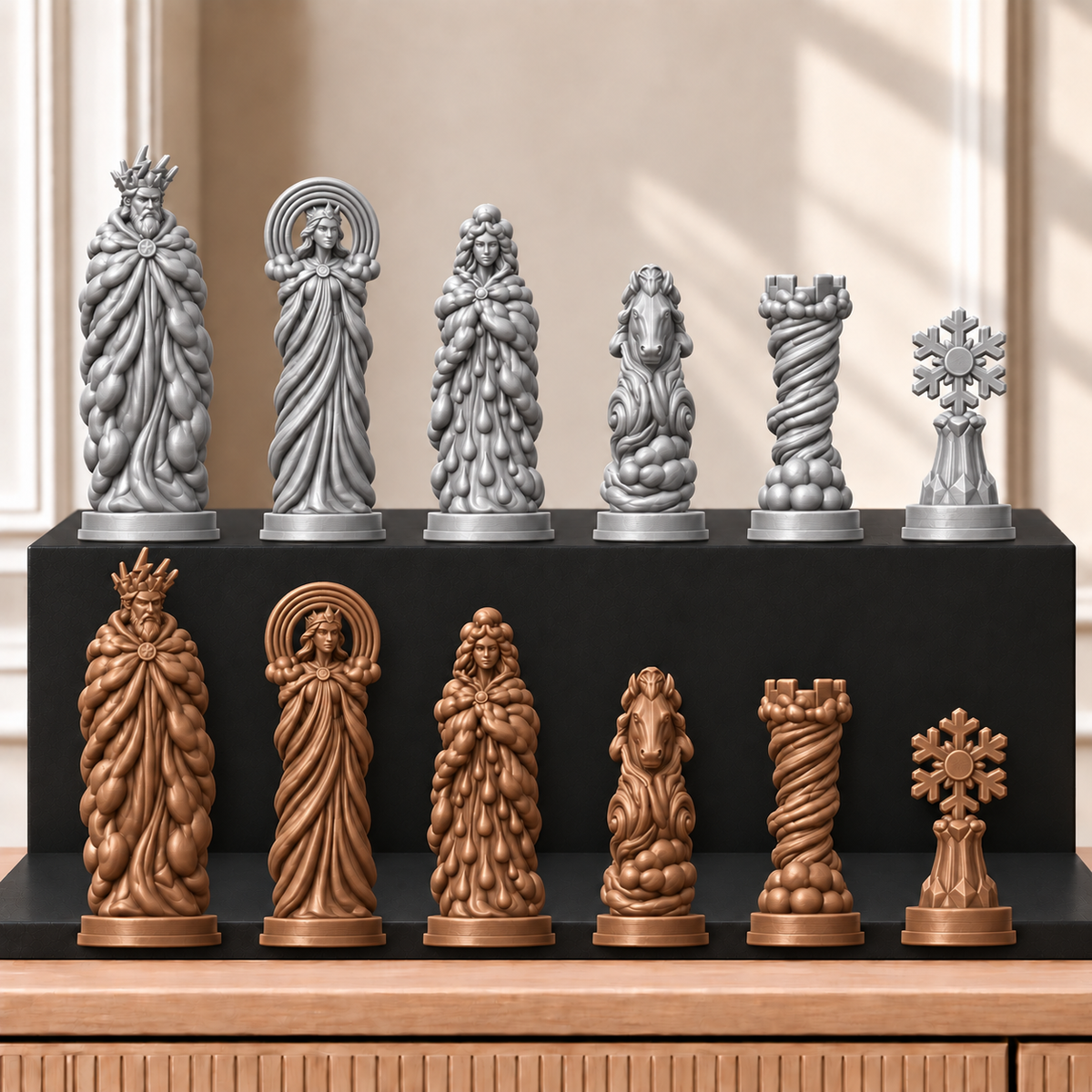 Wetter – thematisches Schachfigurenset mit 32 Figuren – Ansicht 10