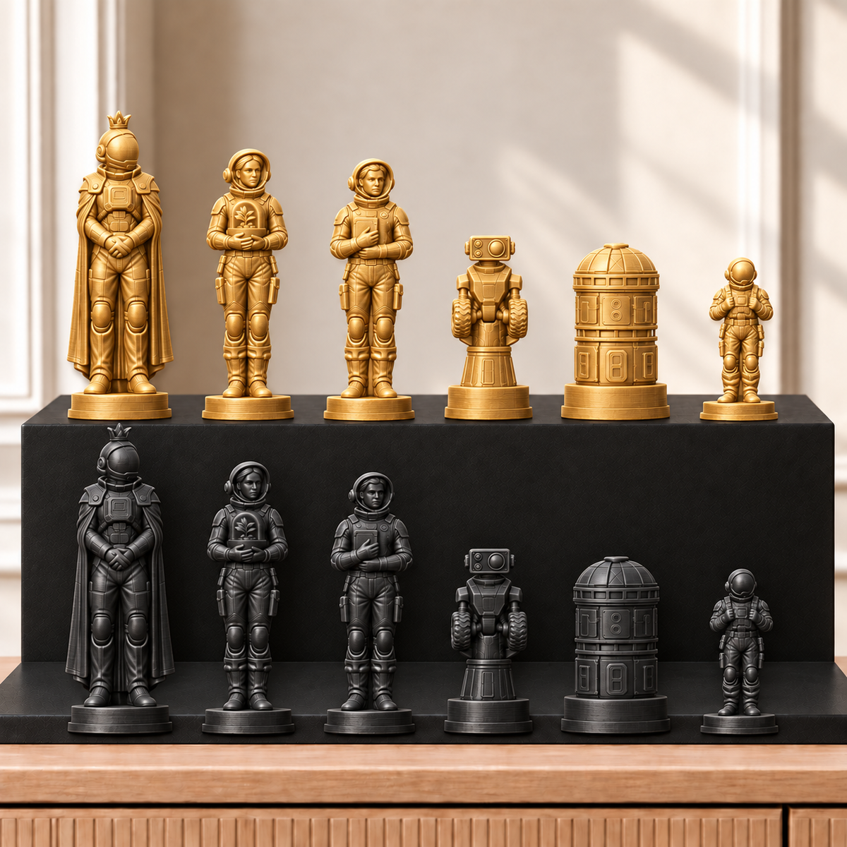 Marskolonie – thematisches Schachfigurenset mit 32 Figuren – Ansicht 5