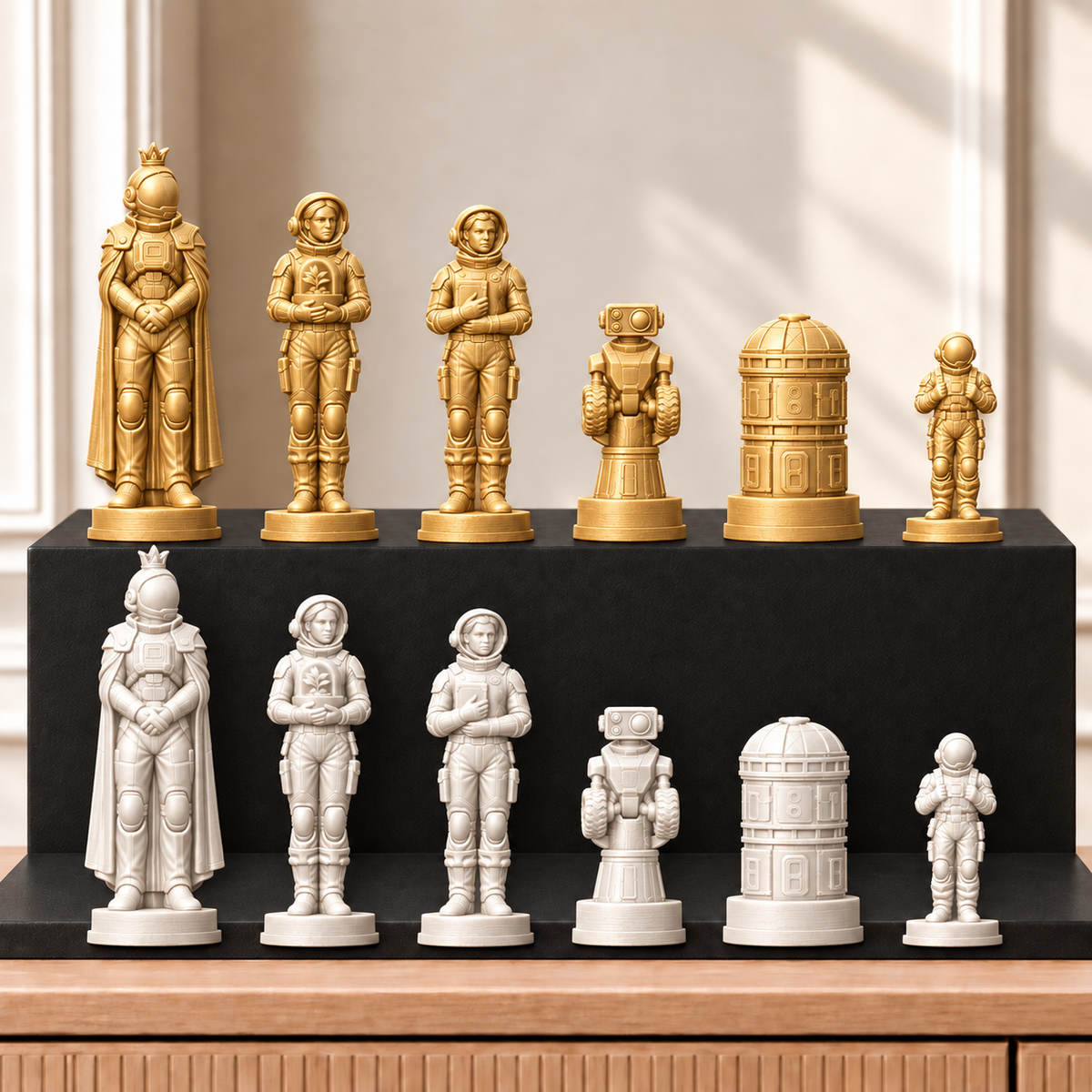 Marskolonie – thematisches Schachfigurenset mit 32 Figuren – Ansicht 6