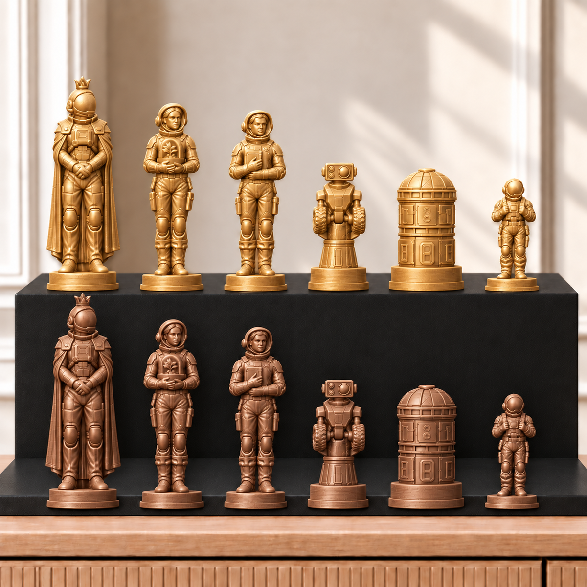 Marskolonie – thematisches Schachfigurenset mit 32 Figuren – Ansicht 7