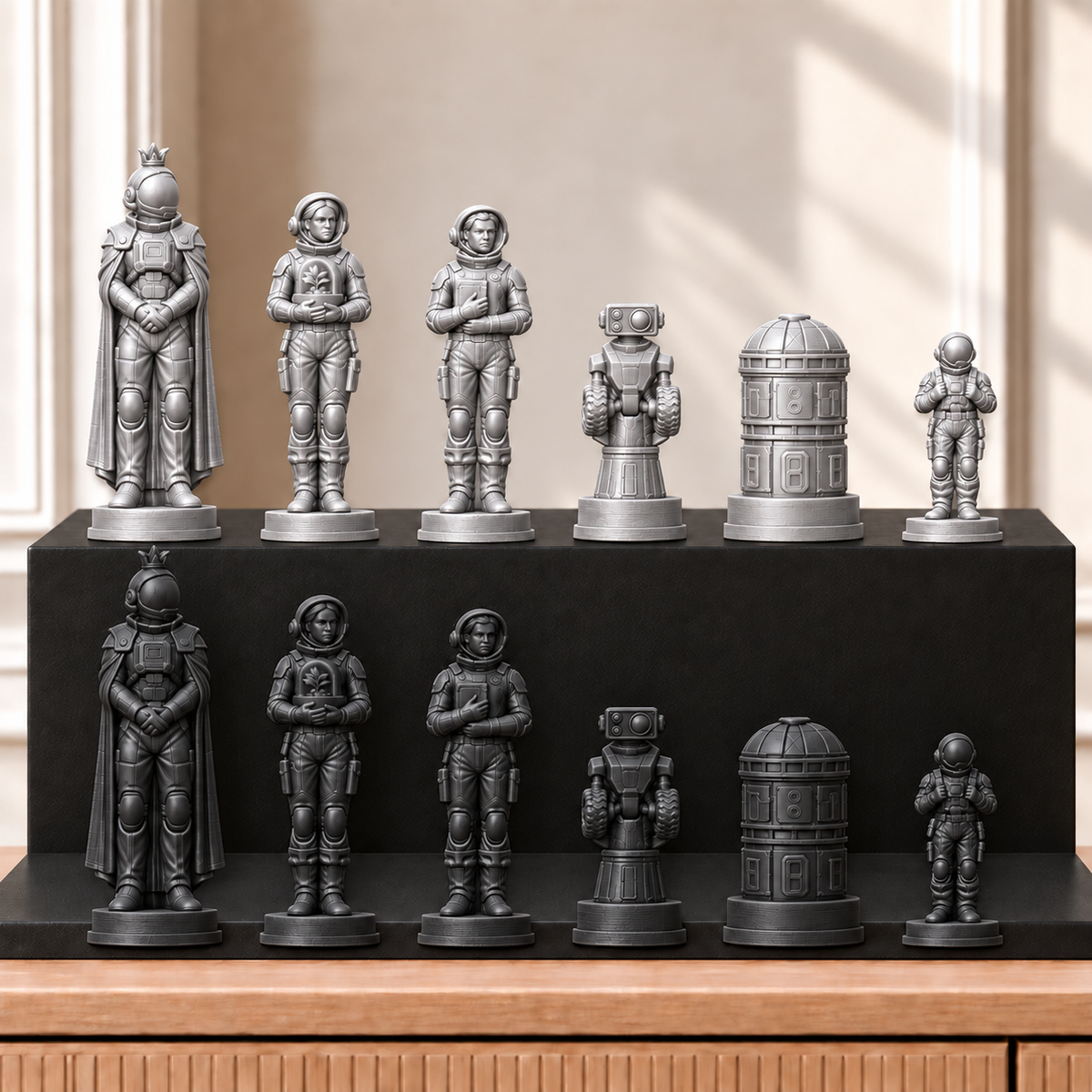 Marskolonie – thematisches Schachfigurenset mit 32 Figuren – Ansicht 8
