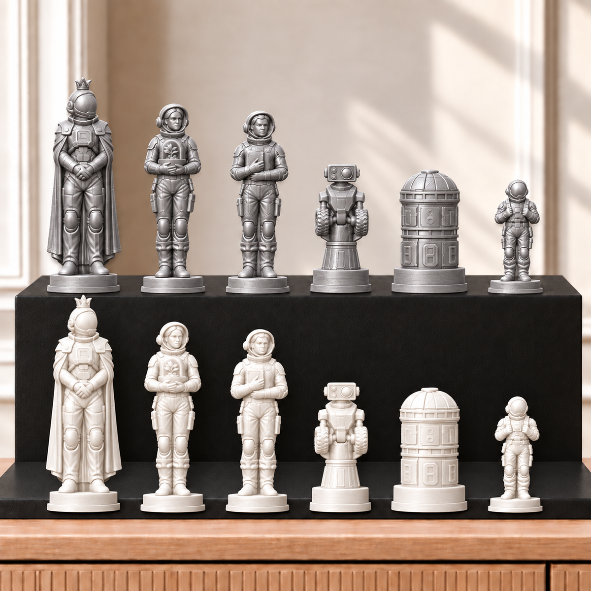 Marskolonie – thematisches Schachfigurenset mit 32 Figuren – Ansicht 9