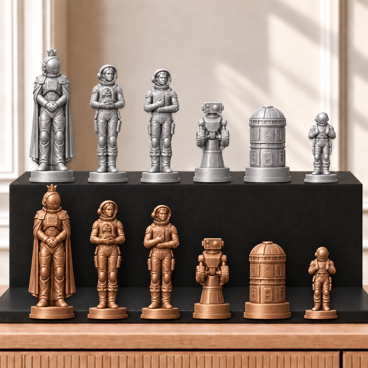 Marskolonie – thematisches Schachfigurenset mit 32 Figuren – Ansicht 10