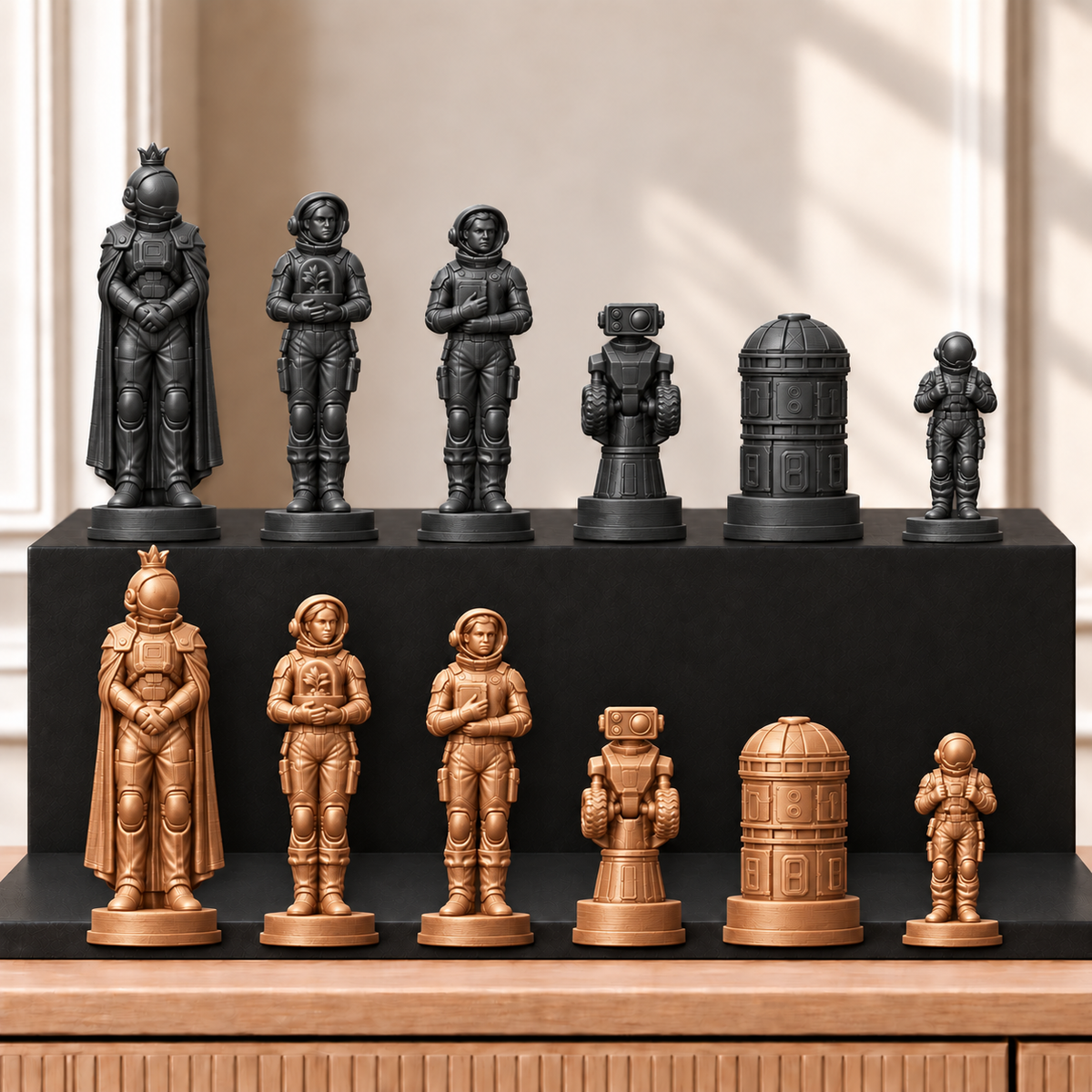 Marskolonie – thematisches Schachfigurenset mit 32 Figuren – Ansicht 12