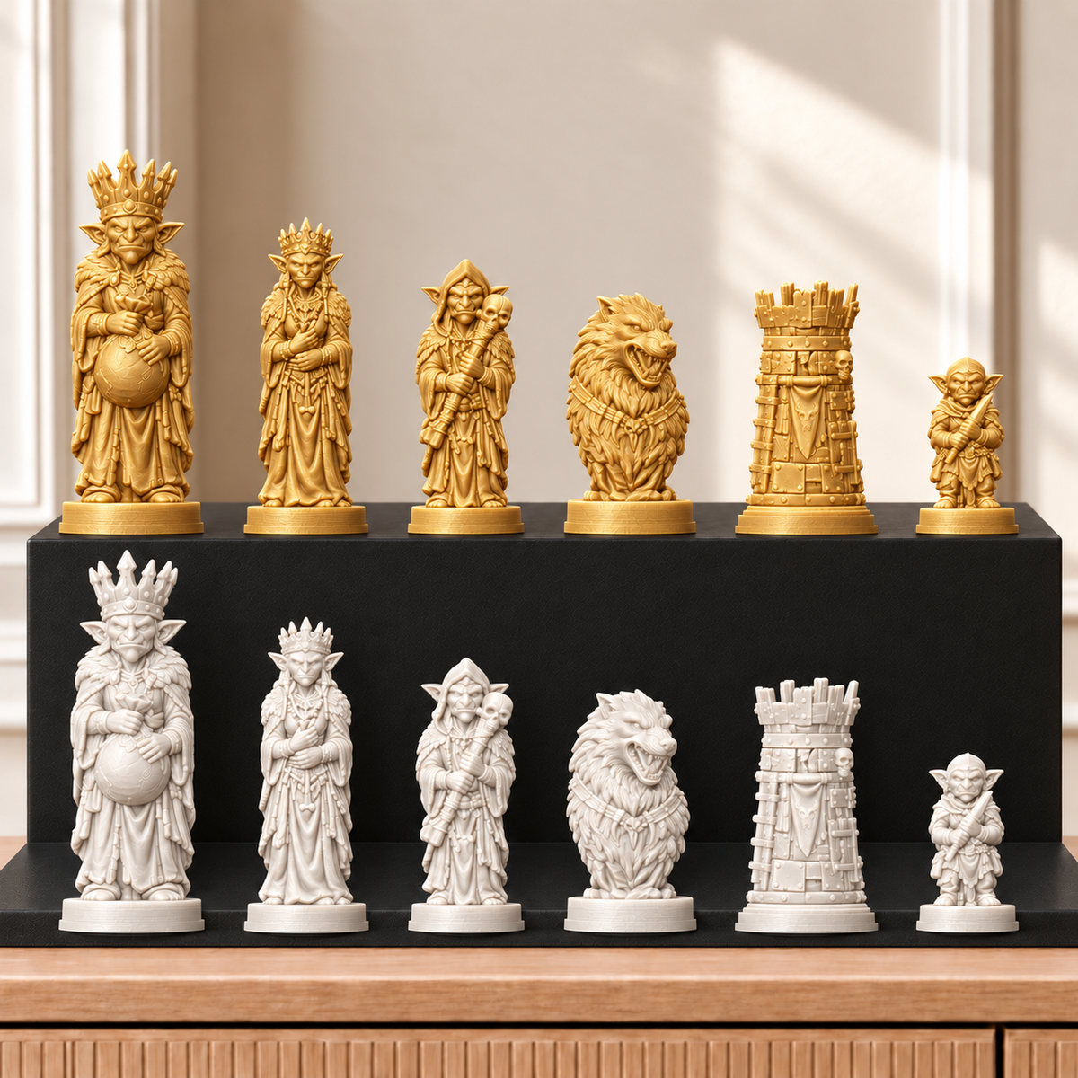 Kobolde – thematisches Schachfigurenset mit 32 Figuren – Ansicht 6