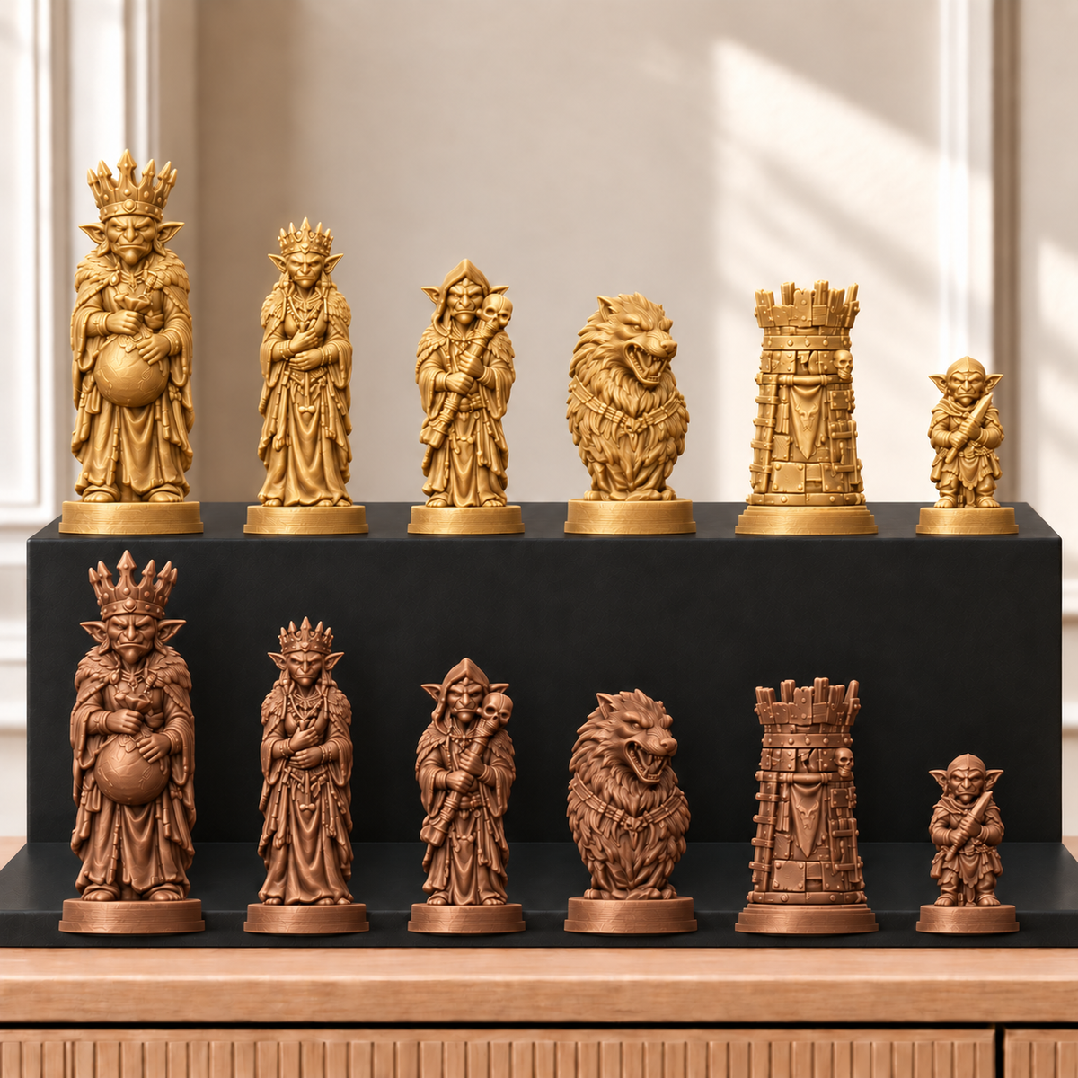 Kobolde – thematisches Schachfigurenset mit 32 Figuren – Ansicht 7