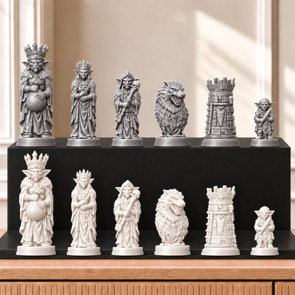 Kobolde – thematisches Schachfigurenset mit 32 Figuren – Ansicht 9