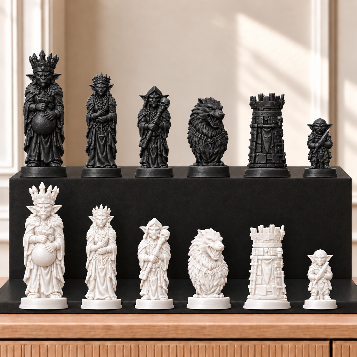 Kobolde – thematisches Schachfigurenset mit 32 Figuren – Ansicht 11