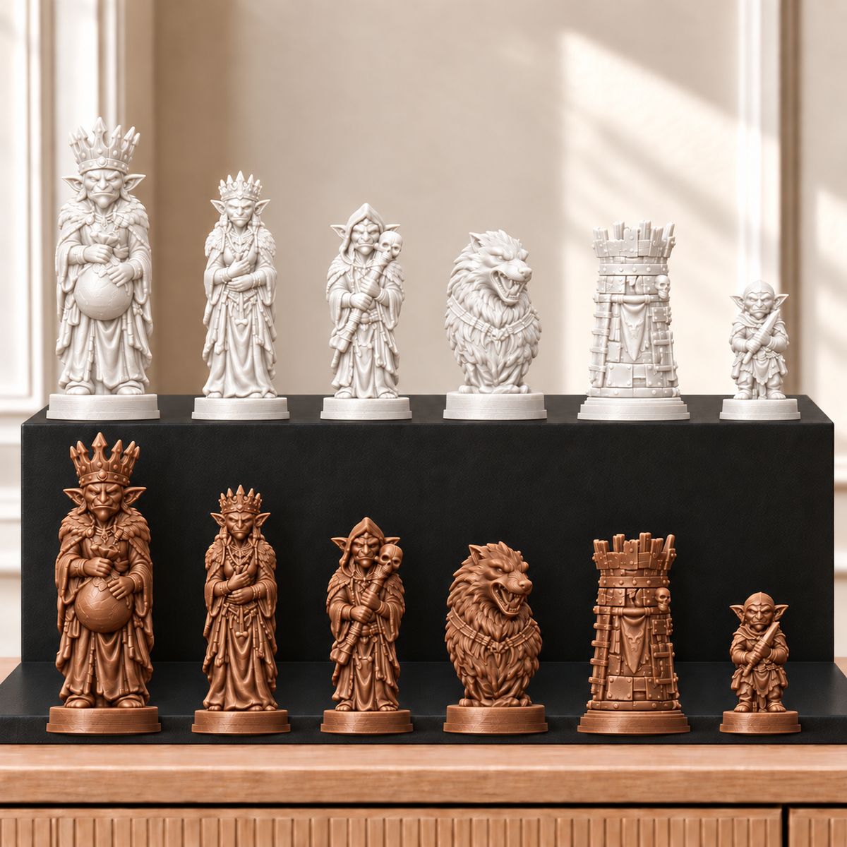 Kobolde – thematisches Schachfigurenset mit 32 Figuren – Ansicht 13
