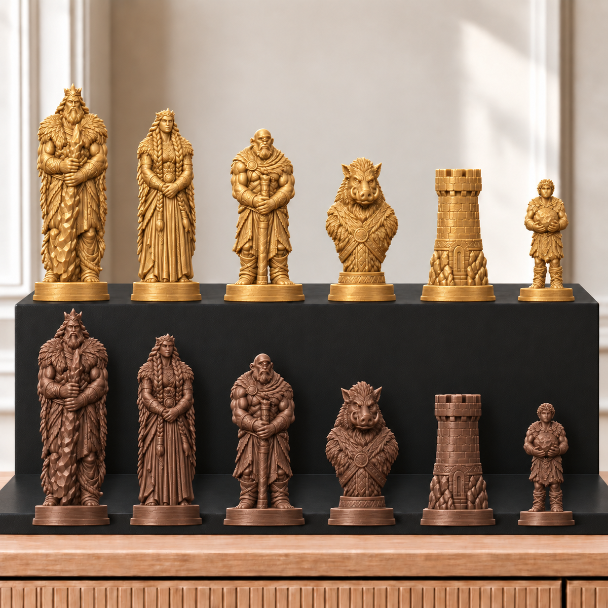 Riesen – thematisches Schachfigurenset mit 32 Figuren – Ansicht 7