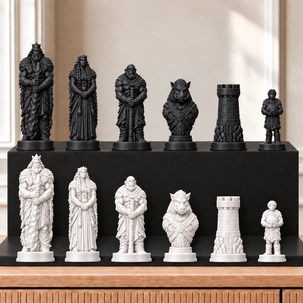 Riesen – thematisches Schachfigurenset mit 32 Figuren – Ansicht 11