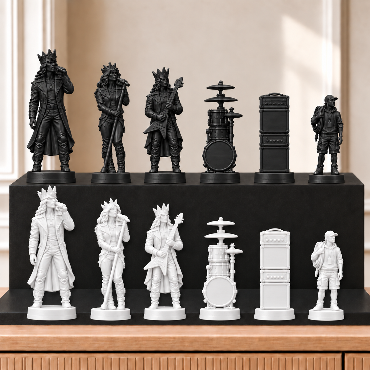 Rockband – thematisches Schachfigurenset mit 32 Figuren – Ansicht 11