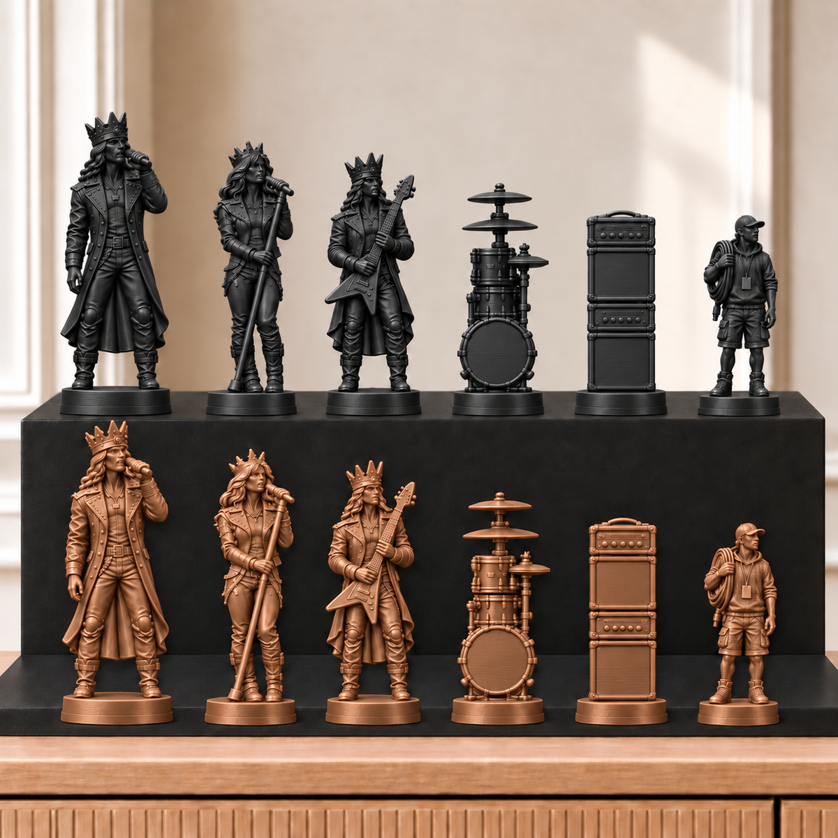 Rockband – thematisches Schachfigurenset mit 32 Figuren – Ansicht 12