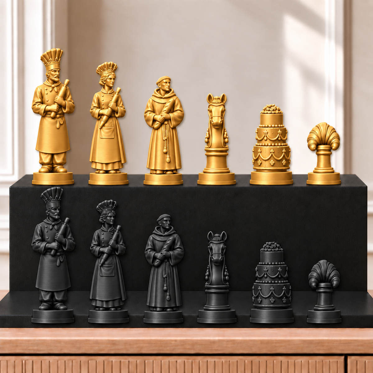 Bäcker – thematisches Schachfigurenset mit 32 Figuren – Ansicht 5