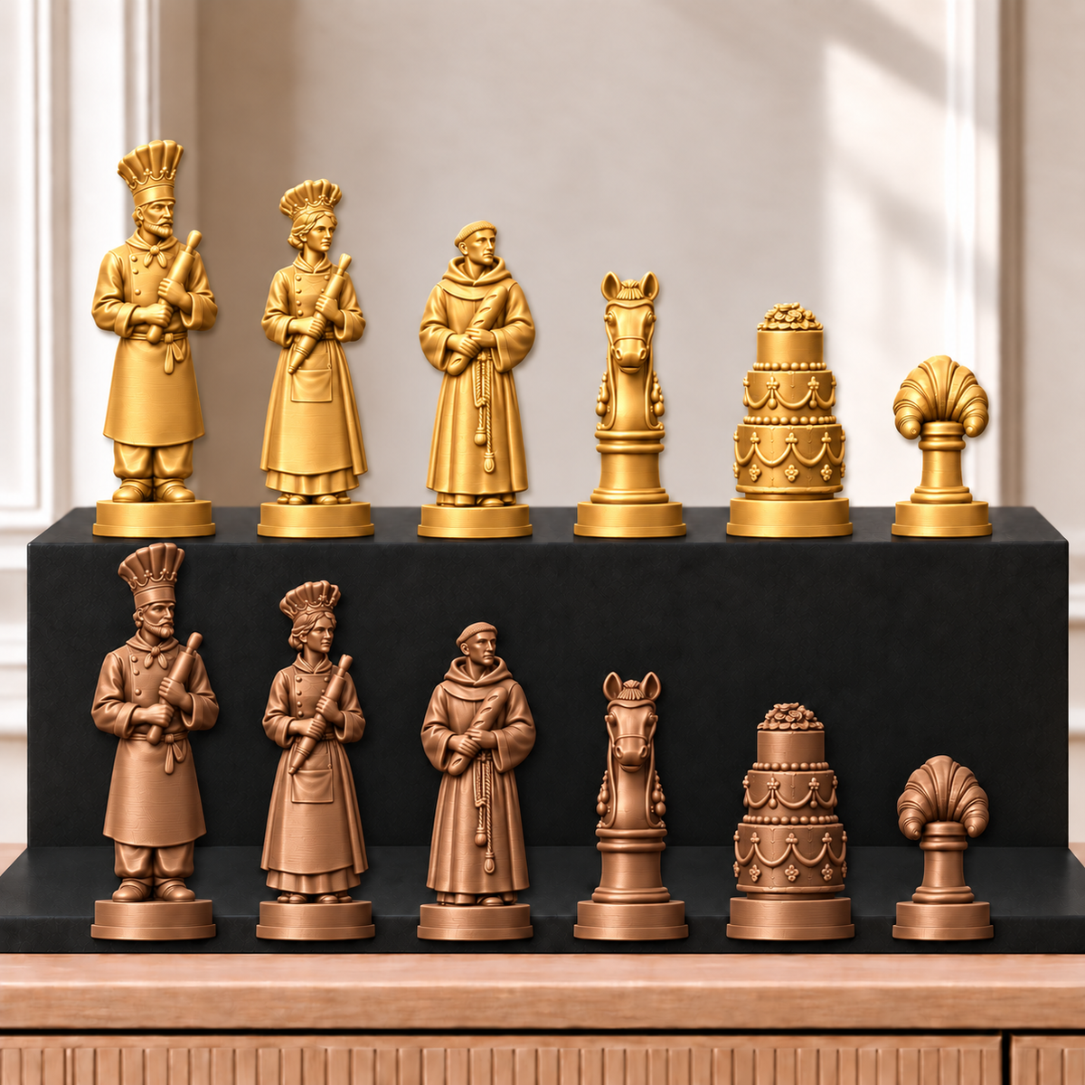 Bäcker – thematisches Schachfigurenset mit 32 Figuren – Ansicht 7