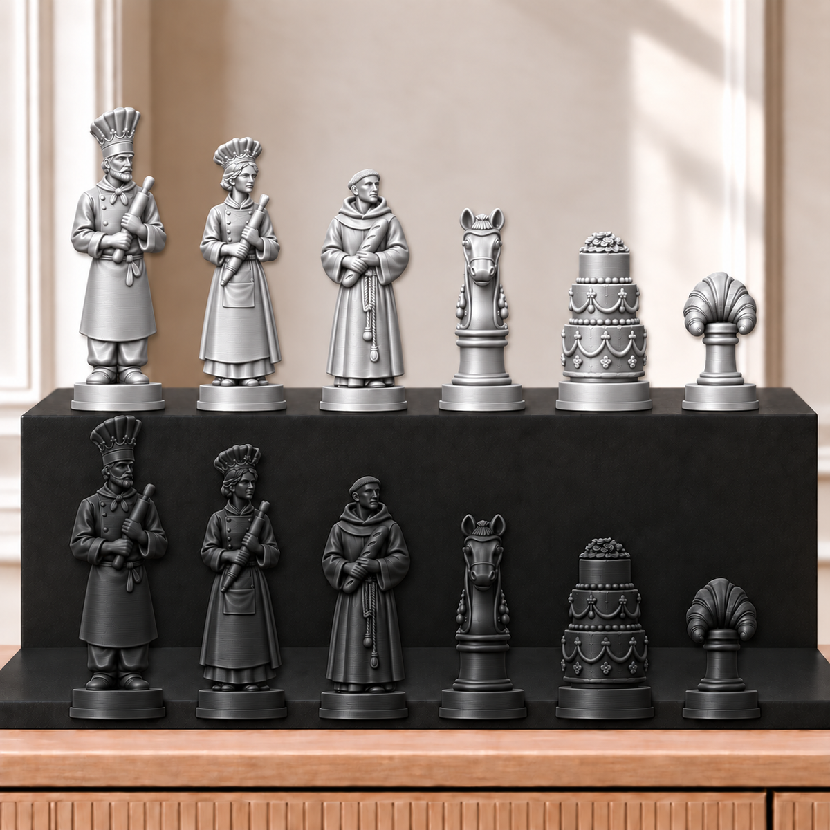 Bäcker – thematisches Schachfigurenset mit 32 Figuren – Ansicht 8