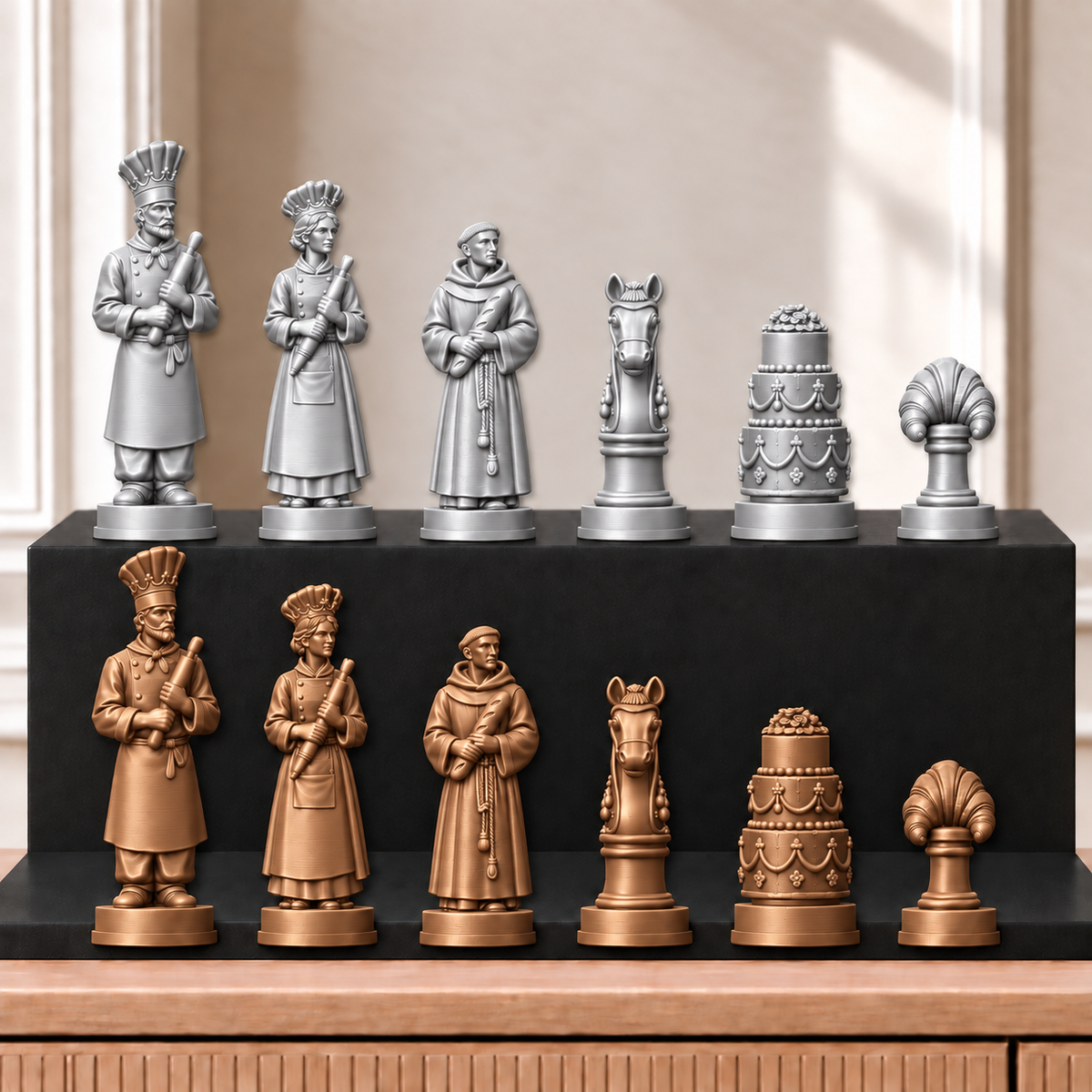Bäcker – thematisches Schachfigurenset mit 32 Figuren – Ansicht 10