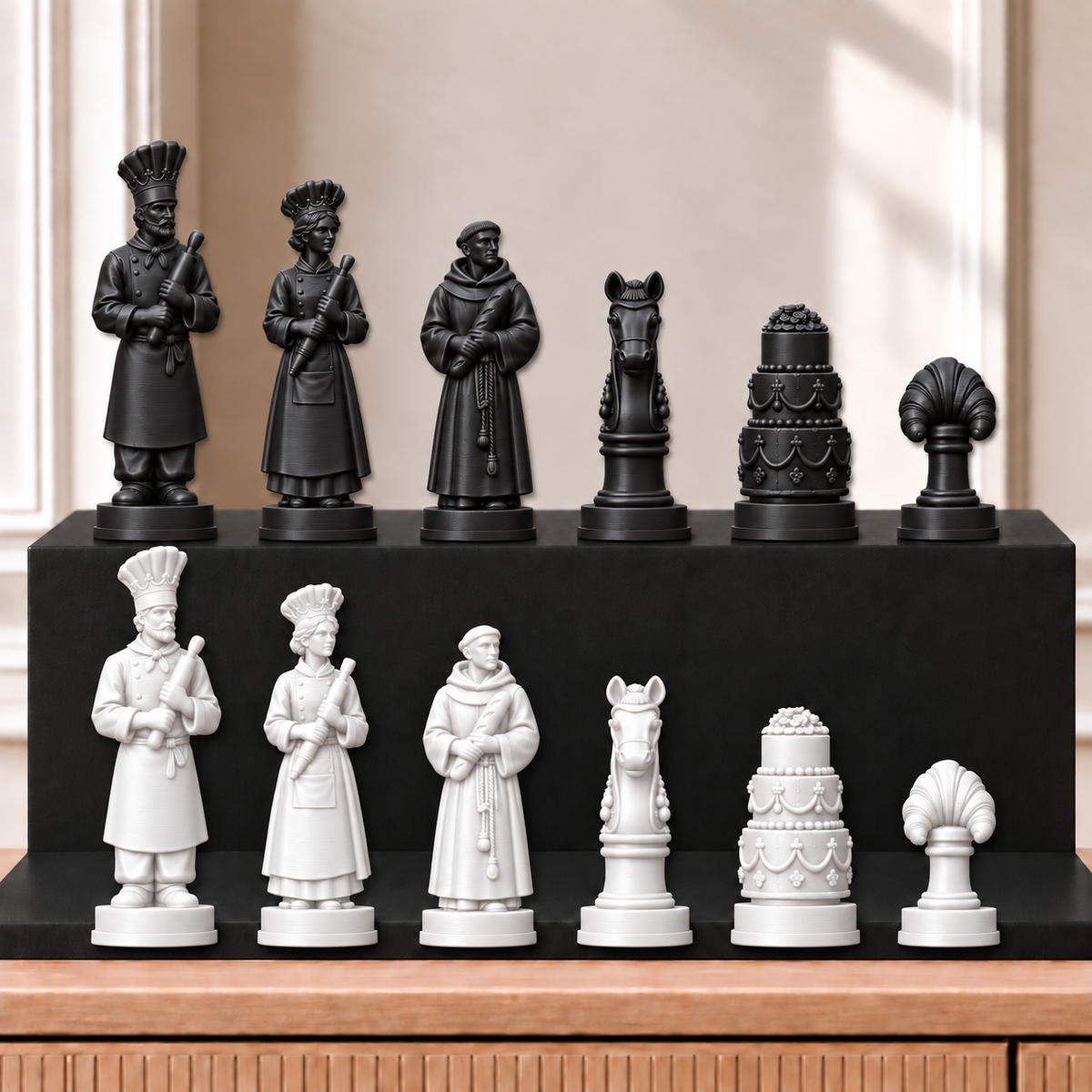 Bäcker – thematisches Schachfigurenset mit 32 Figuren – Ansicht 11