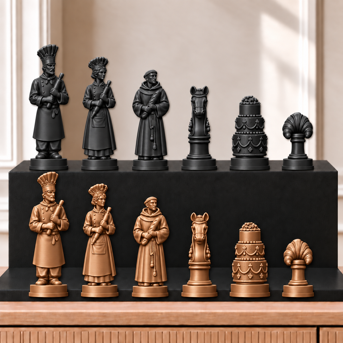 Bäcker – thematisches Schachfigurenset mit 32 Figuren – Ansicht 12