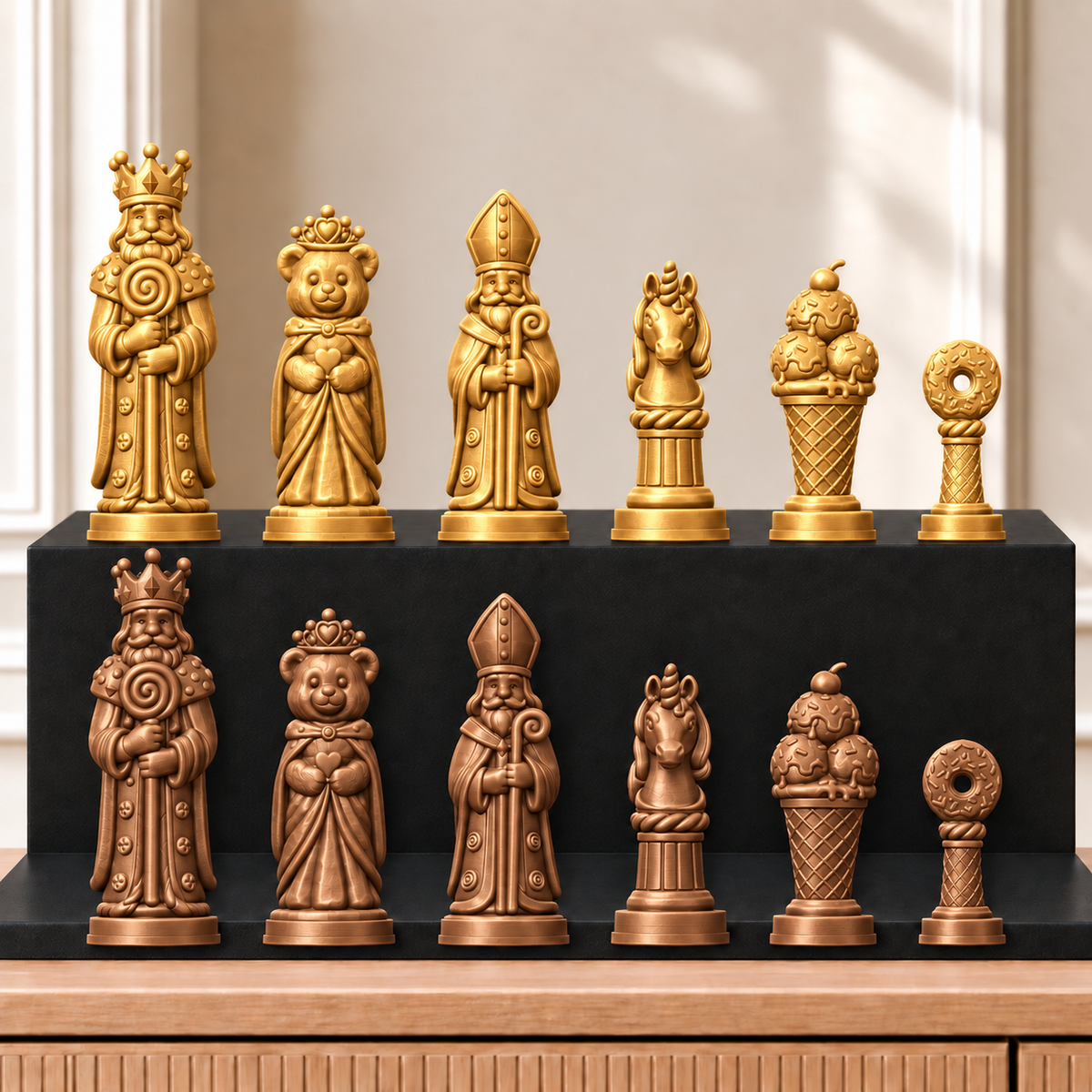 Süßigkeiten – thematisches Schachfigurenset mit 32 Figuren – Ansicht 7
