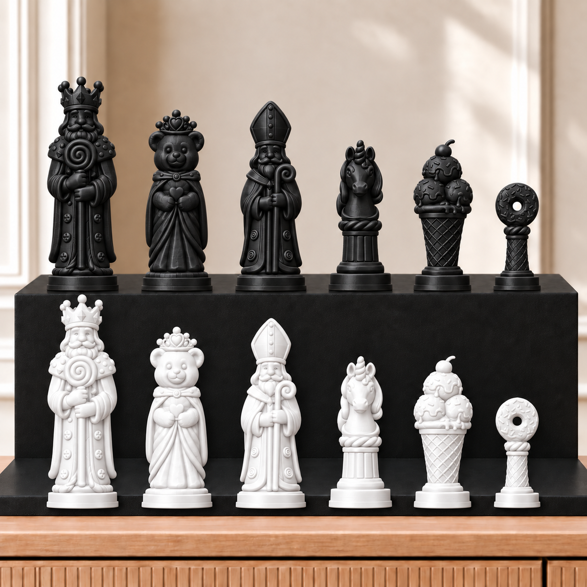 Süßigkeiten – thematisches Schachfigurenset mit 32 Figuren – Ansicht 11