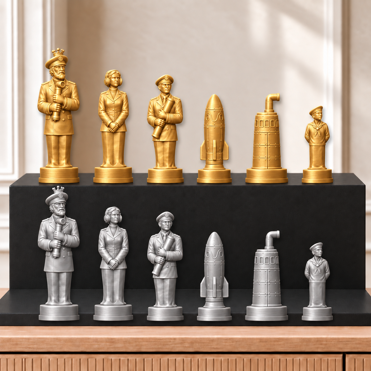 U-Boote – thematisches Schachfigurenset mit 32 Figuren – Ansicht 4