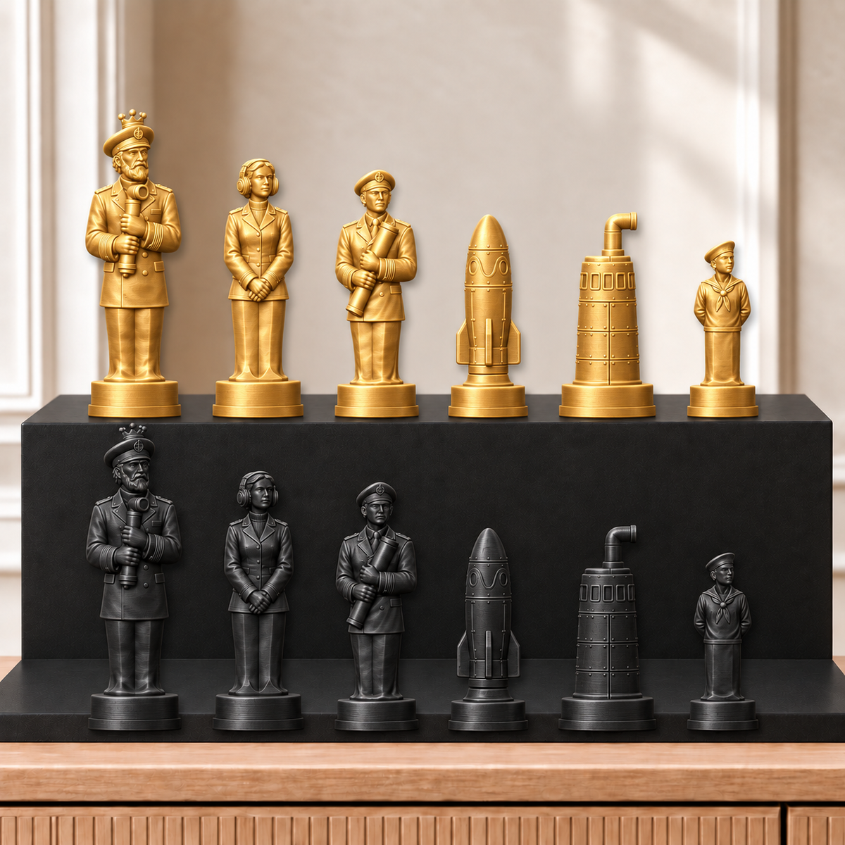 U-Boote – thematisches Schachfigurenset mit 32 Figuren – Ansicht 5