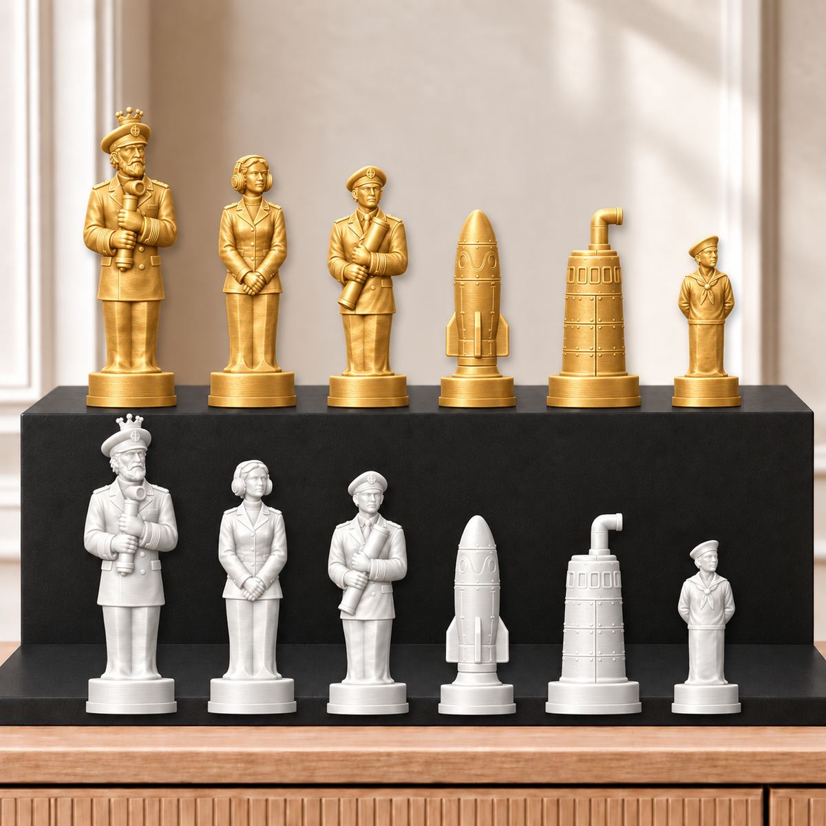 U-Boote – thematisches Schachfigurenset mit 32 Figuren – Ansicht 6