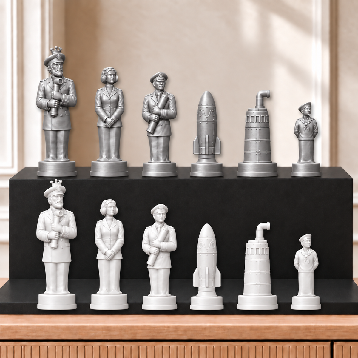 U-Boote – thematisches Schachfigurenset mit 32 Figuren – Ansicht 9