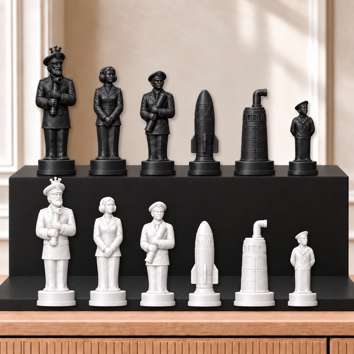 U-Boote – thematisches Schachfigurenset mit 32 Figuren – Ansicht 11