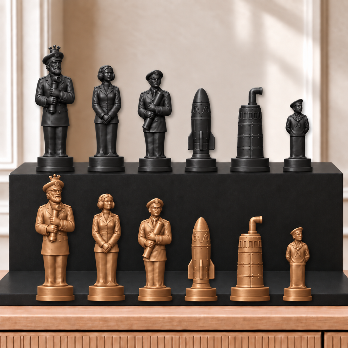 U-Boote – thematisches Schachfigurenset mit 32 Figuren – Ansicht 12