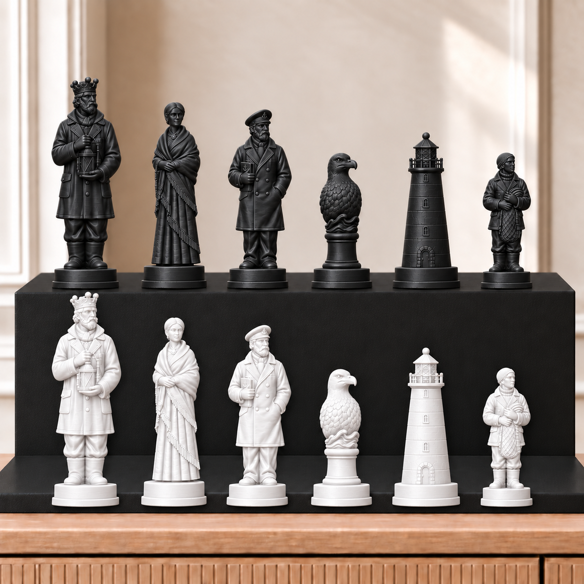 Leuchttürme – thematisches Schachfigurenset mit 32 Figuren – Ansicht 11