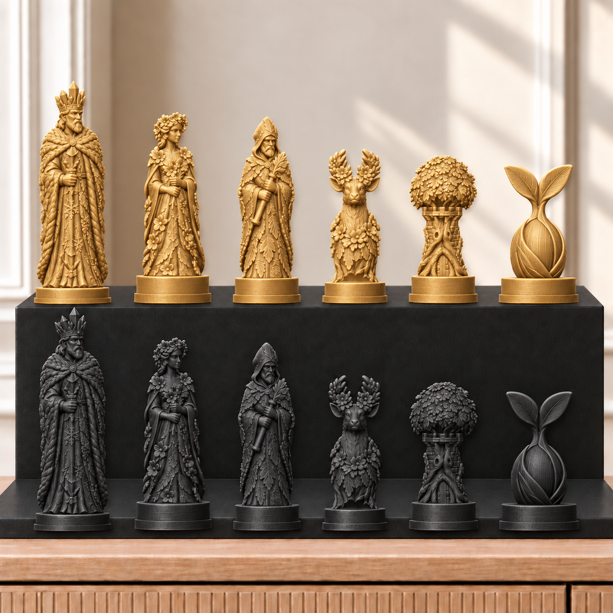 Jahreszeiten – thematisches Schachfigurenset mit 32 Figuren – Ansicht 5