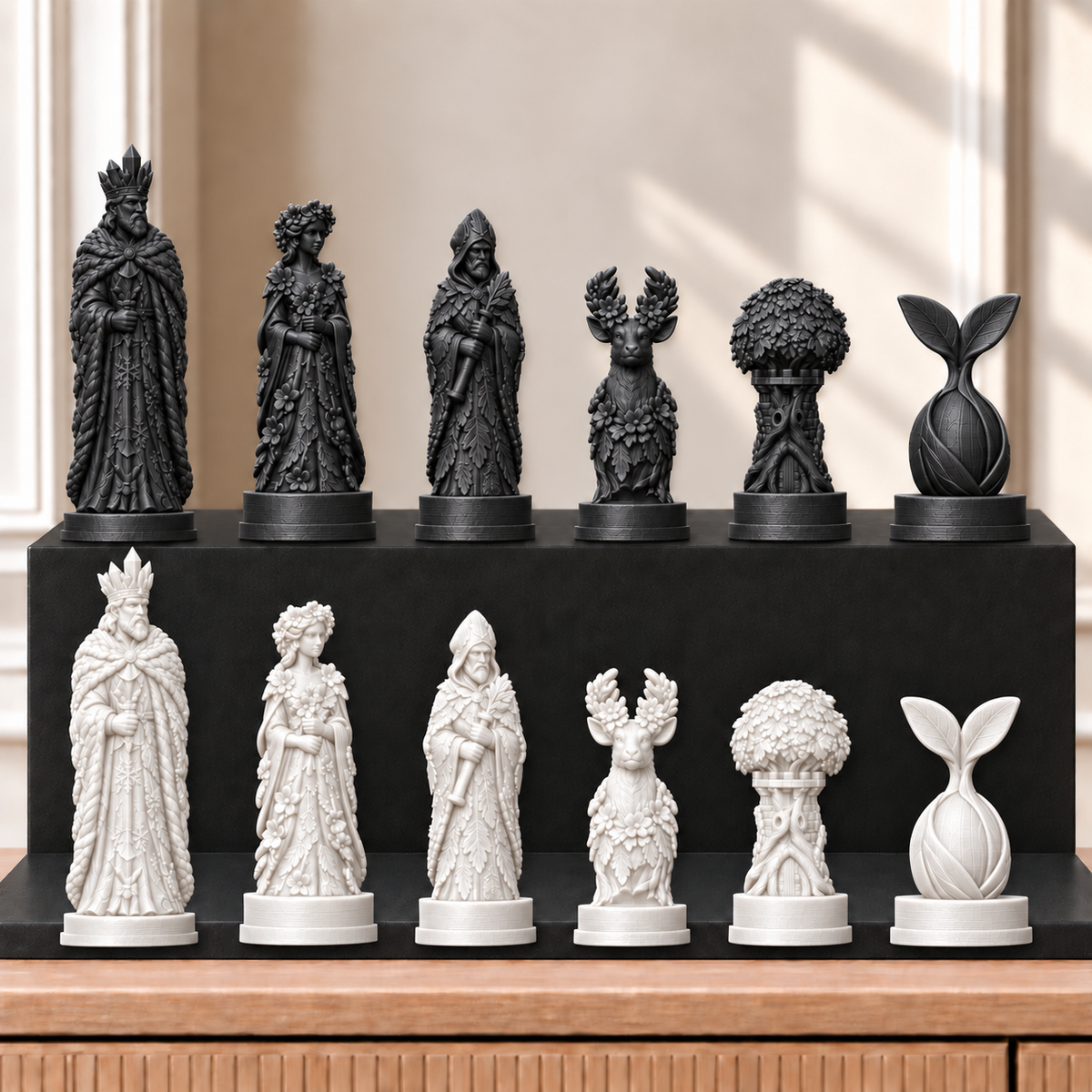 Jahreszeiten – thematisches Schachfigurenset mit 32 Figuren – Ansicht 11