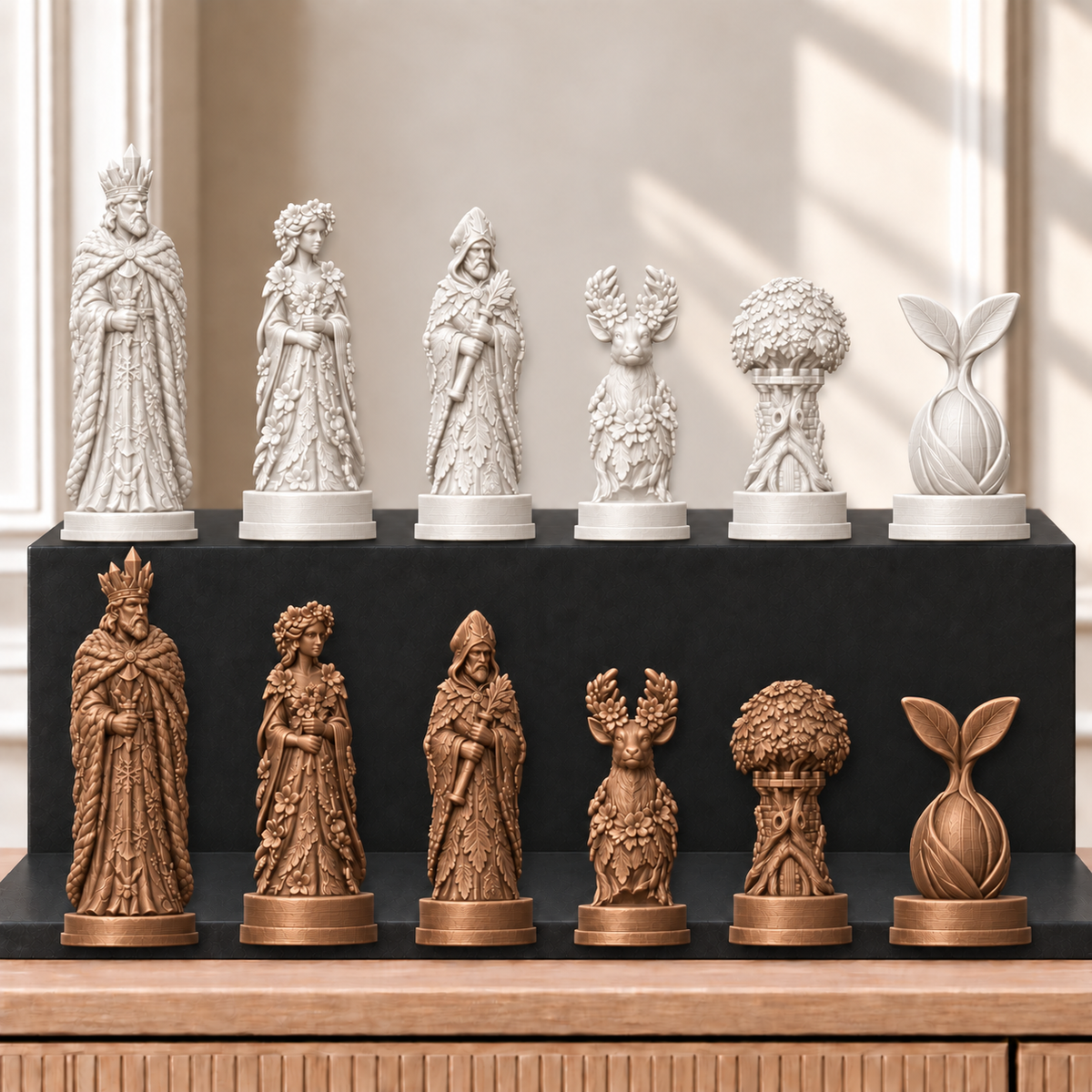 Jahreszeiten – thematisches Schachfigurenset mit 32 Figuren – Ansicht 13