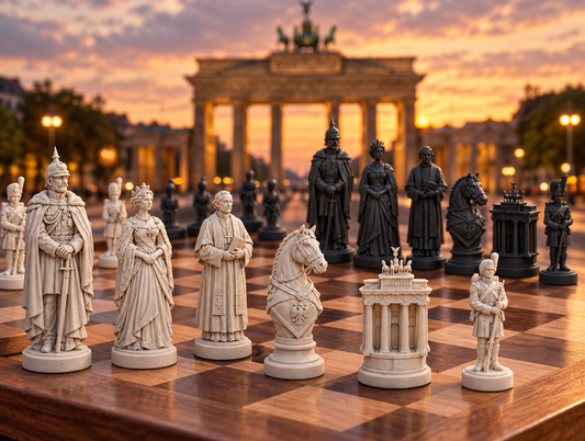Preußen Schachset STL - 6 Figuren für 3D-Druck – Ansicht 1