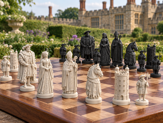 Tudor Schachset STL - 6 Figuren für 3D-Druck – Ansicht 1
