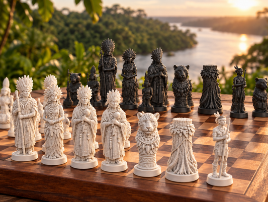 Amazonas Schachset STL - 6 Figuren für 3D-Druck – Ansicht 1