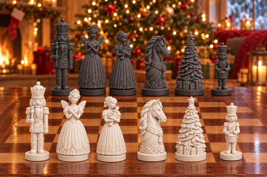 Nussknacker Klassik – thematisches Schachfigurenset mit 32 Figuren – Ansicht 1