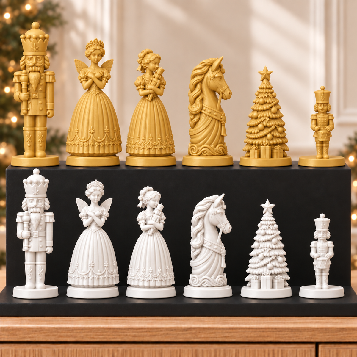 Nussknacker Klassik – thematisches Schachfigurenset mit 32 Figuren – Ansicht 6